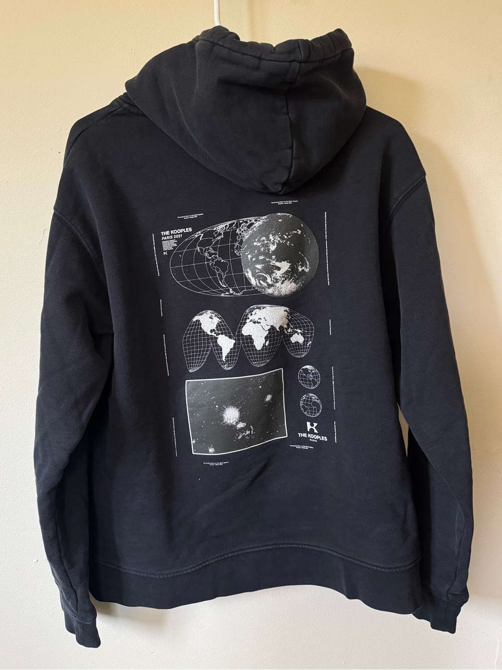 The Kooples Organic Cotton Graphic Hoodie Size Large